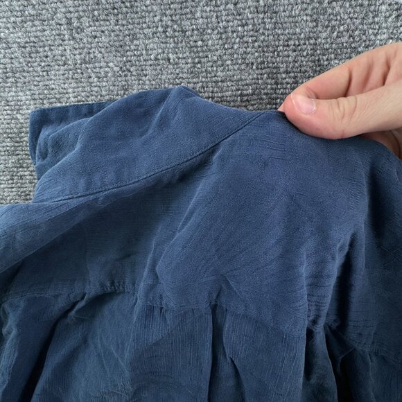 Tommy Bahama Men Silk Button Up Shirt Short Sleeve Hawaiian Blue XLX Wide Floral - Picture 14 of 14